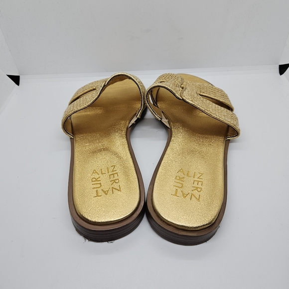 Naturalizer Fame2 gold knit slide sandals size 8.5M - Picture 4 of 7